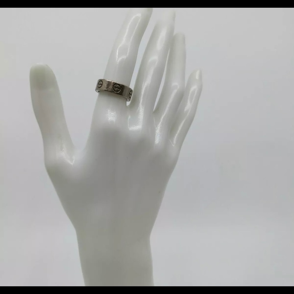 Cartier thick love band ring 18k white gold - Picture 6 of 15